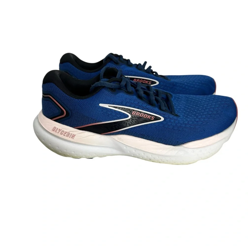 Brooks Glycerin 21 Wide‎ Blue Icy Pink Running Shoes Size 10.5 Wide
